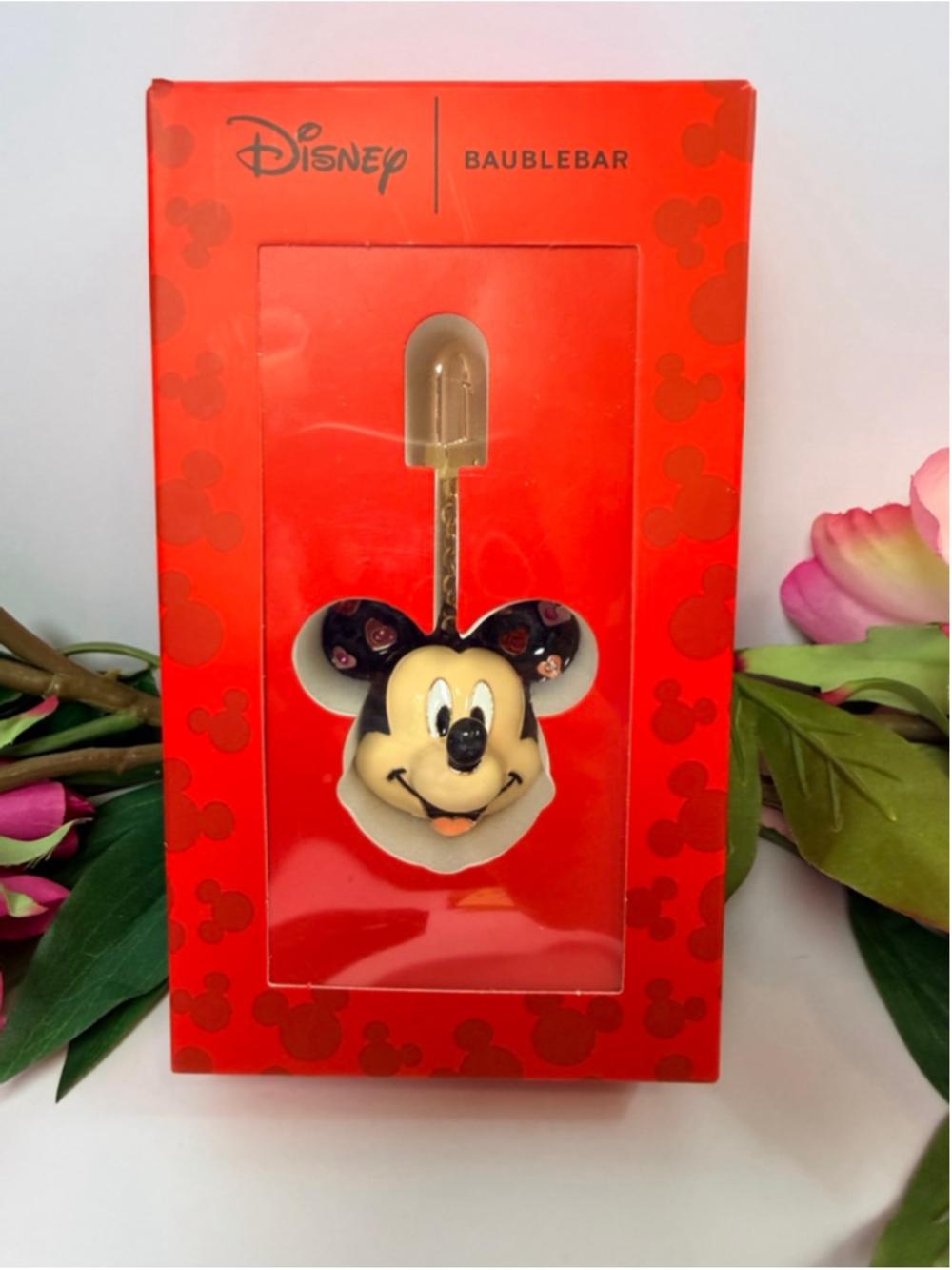 BaubleBar x Disney Mickey Mouse Heart Charm Keychain Bag Charm